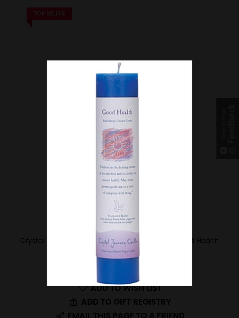 Blue Ritual Pillar Candle